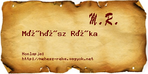Méhész Réka névjegykártya