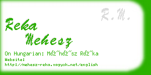 reka mehesz business card